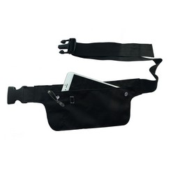 Black lycra waist wallet/running belt and pouch (fits iphone6 plus 7.8 x 15.6cm)