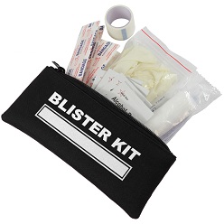 Includes gloves, 4 steriwipes, first aid tape, 5 plasters, gauze and an area to write your name