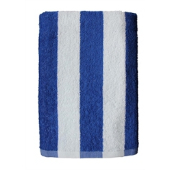 Blue and white stripe beach towel 100% cotton