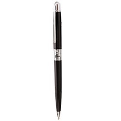 Twist action metal ballpen, Capped metal rollerball, Chrome clip and trims, Refill - Black link, Laser engraving, Supplied in luxury Bettoni box