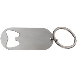 Metal key ring/bottle opener.