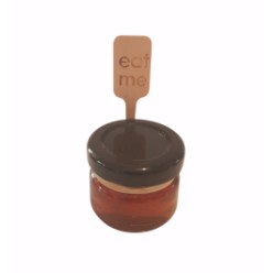 Branded Honey Pots (glass jar with Black; White or Gold lid)