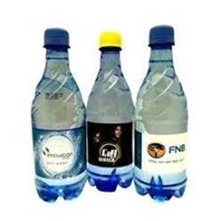 Bottled spring water with your logo, available in Stil and sparkling, as well as flavoured water