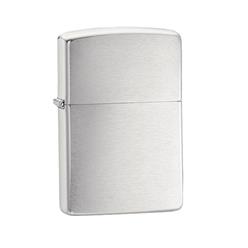 Zippo lighter in brushed finished chrome