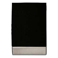 Vertical curved business card case, PU Material, magnetic closure, velvet lining