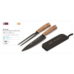 knife 34.4 ( l ), fork 31.4 ( l ), stainless steel & acacia wood, nylon case