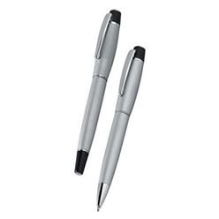 Twist Action Metal Ballpen, Chrome clip and trim, refills with Parker type refills, including Luxury Bettoni Box