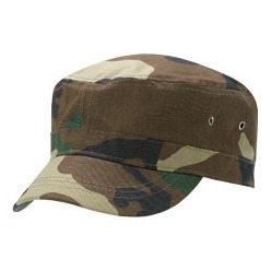 Cotton Twill Camo Fidel Cap, unstructured, metal eyelets, 4 row stitched sweatband, self fabric velcro strap