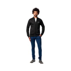 It features a comfortable knit fabric with a full zip, ribbing on the cuffs and waist band as well as welted side pockets. Regular fit, 12 gauge, 100% Polyester