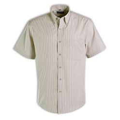 Cameron shirt - stripe design, left breast pocket, button down collar, classy engraved vangard buttons