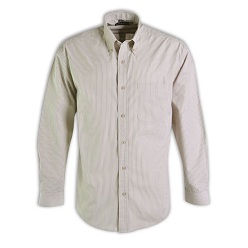 Cameron shirt - stripe design, left breast pocket, button down collar, classy engraved vangard buttons