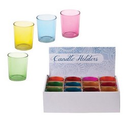 Candle-Holder Gls Colour T-Lite