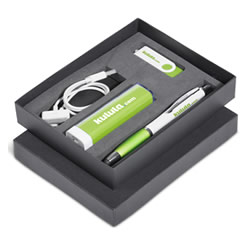 Power Bank with USB Razor Memory Stick and Pen in gift box