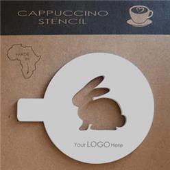 Cappuccino stencil bunny white