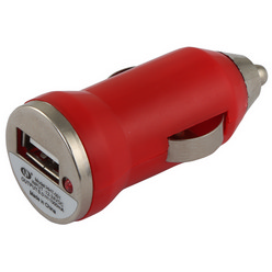 Car lighter USB charger Red