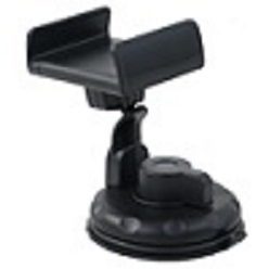 Car phone and GPS holder with extendable clip and strong adhesive silicone suction, made from ABS plastic