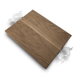 Stunning wood and stainless steel serving board