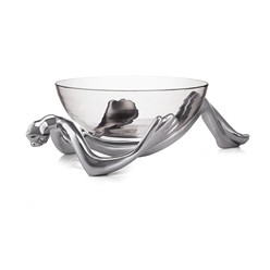 GLASS BOWL & STAND - reclining