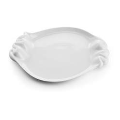 CERamics -PLATTER OVAL - quicksilver