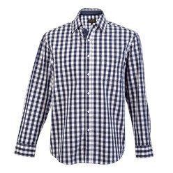 Cedar lounge shirt: trendy shirt is perfect for any occasion. Features include inner contrast oxford cuffs, an inner button stand and a collar stand, 100% cotton fabric, includes garment wash