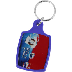 rubber keyholder with full colour aluminium branding