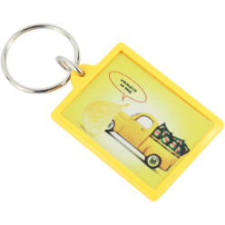 rubber keyholder with full colour aluminium branding