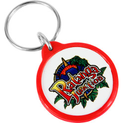 rubber keyholder with full colour aluminium branding