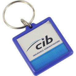 rubber keyholder with full colour aluminium branding