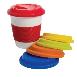 400ml ceramic mug with silicone lid and grip