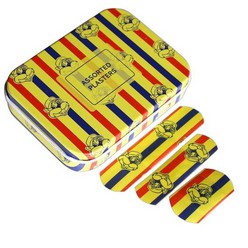 Set of 30 assorted latex free Chappies Plasters in 3 different sizes each containing 10 plasters in the following sizes:  76 x 19mm  58 x 16mm 38 x 22 mm