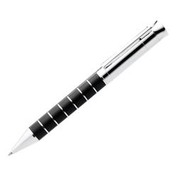 Metal twist action pen in black presentation box