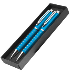 Chic metal pen and pencil in a gift box. ideal for laser engraving