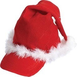 Christmas cap with tassel.