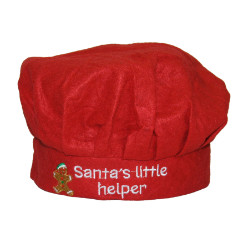 Christmas Cook Hat - 'Santa's Little Helper'