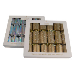 Christmas Crackers Set of 6 - Each Cracker Contains: Joke, hat, Novelty Gift