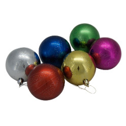 Large Deco Balls 6 in a Set