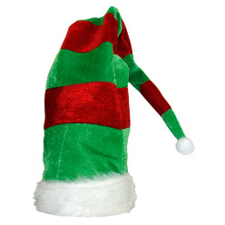 Green & Red Long Santa Hat