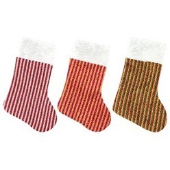 Christmas Stockings with a tree, Belt or snow flack design