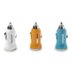 Charge up your marketing event with our on the go USB Car Charger. Available in 7 vibrant colours to suit your logo. charges mobile phones Input 12-24V. Output 5V/1A ? FCC & CE certification.