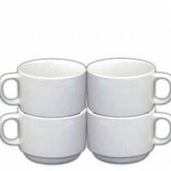 Classic Stacking Tea Cup and Saucer Cup: 230ml Saucer: 150mm