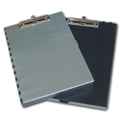 Clipboards boxes - hinged , material 1mm aluminium, clipboard clip, branding options ON LID - Embossing, engraving, digital printing, die-cutting, std size: 320x230x25mm(H)