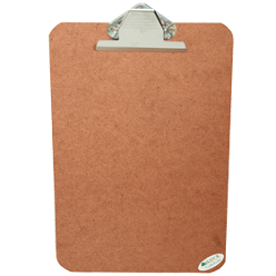 Reliable Masonite Clipboards, also available in oblong are made of very high-quality material and are durable and long lasting. With strong grip, you don't have to worry about losing your documents and finding a hard surface to write on single pieces of paper. Various colors are available, you can choose and select a color of your choice from our wide variety. It will make your job alot easier.