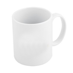 Plain ceramic mug in a white box