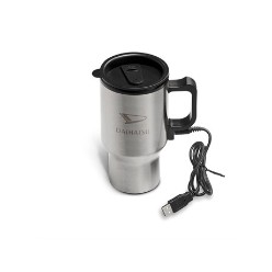 Our high quality usb mug makes a great and useful gift. Power cord plugs into car lighter or USB plug to heat cup contents .Tight removable lid discourages spills. Includes car lighter charger  USB plug ?stainless steel outer / PP liner / 0.45L / 17 ( h ) Please note that, we cant apply Digital Transfer on this item.
