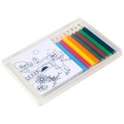 8 Small colored pencils, 20 colouring sheets