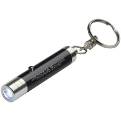Compact aluminium LED torch with key ring