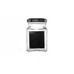 The Console square glass jar carries a black chalk label paint, it is short and is used mostly in medical laboratories for storing up specimen or sample of a substance, this square jar is used to store beauty products, food etc. the console square glass jar can equally be used as interior design, and as well as kitchen storage utensil, The measurement of this square shaped jar is about 260mlbnh.