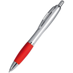 C/Ballpoint Pen with a satin silver finish and various bright colour grips.