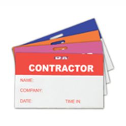 Contractors badge available in all pantone colours made form 350gsm silk, made in South Africa