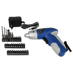 Includes: Cordless Screwdriver, 30 x Accessory Bits and 1 x 220V Charger - Material: Stainless Steel Bits